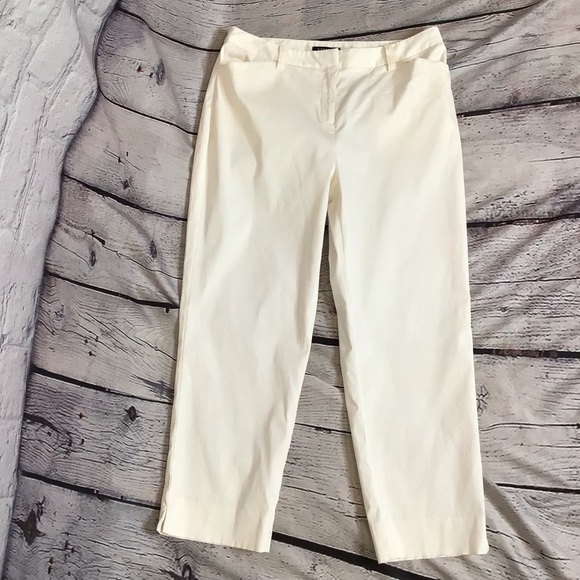 Jones New York Winter White Mid Rise Ankle Pants 8P - Picture 8 of 15